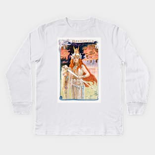 Burnnhild (1899) by Gaston Bussière Kids Long Sleeve T-Shirt